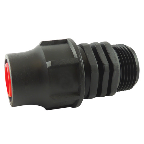 Quick adaptor, male 20x27, for 16mm drip hose