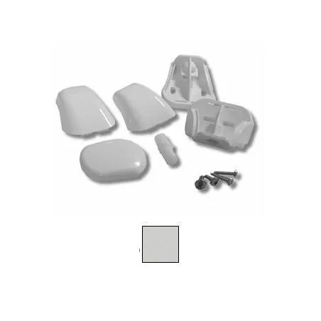 Kit charnière NOVELLINI, modèle LUNES G, gris, cache vis gris métal aspect inox R02LUGI1-K - Image 4/4