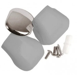 Complete hinge kit LUNES G Chrome plated