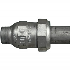 Raccordo a compressione 12x17 M/M tubo acciaio 17,2 mm esterno