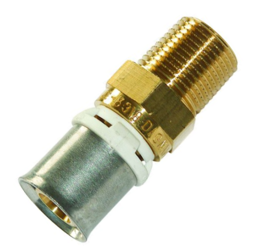Brass nickel-plated multi-layer male fitting 20x27/26mm