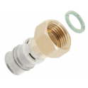 Multilayer brass fitting with swivel nut 33x42, diameter 32