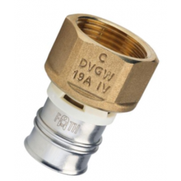 Fixed brass multilayer female fitting 26x34/26mm without lead - PBTUB - Référence fabricant : MCRXSF1026