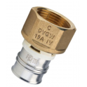 Fixed brass multilayer female fitting 26x34, diameter 32