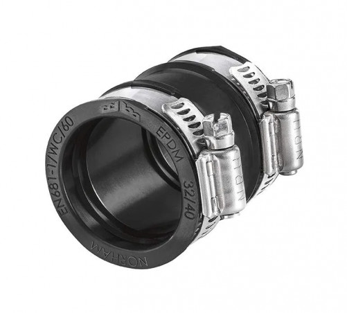 Rechte fitting FLEXSEAL PLUS DC 0,6 Bar, 50/65 mm