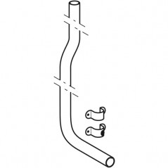 High flush toilet hose with collar Geberit