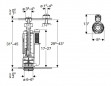 Geberit éénknopsspoelmechanisme en universele vlotter, NEMO type 290-380