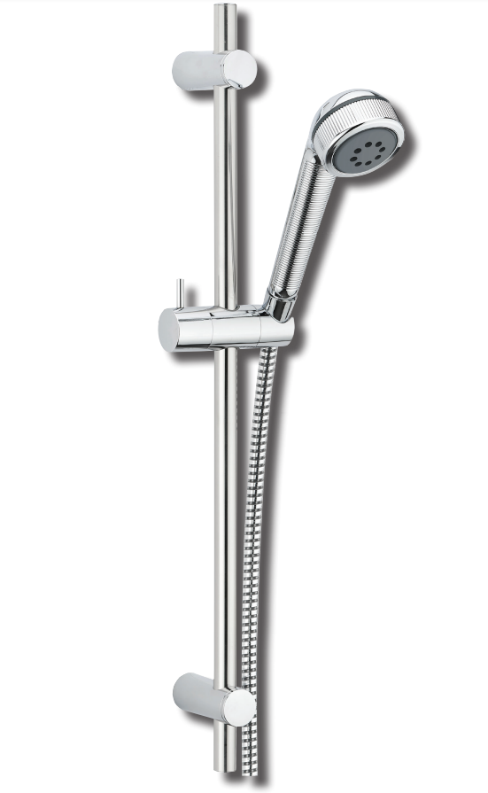 Cobra 2 shower bar set, with 2-spray hand shower, bar and flexible hose, chrome