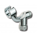 Telephone shower holder, to be fixed on 1/2" faucet, ABS chrome