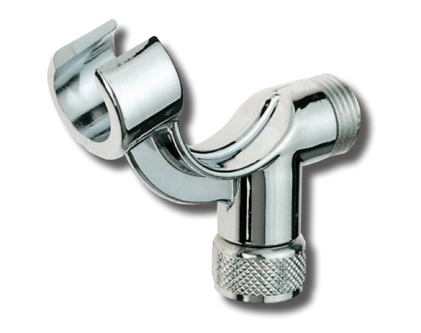 Telephone shower holder, to be fixed on 1/2" faucet, ABS chrome