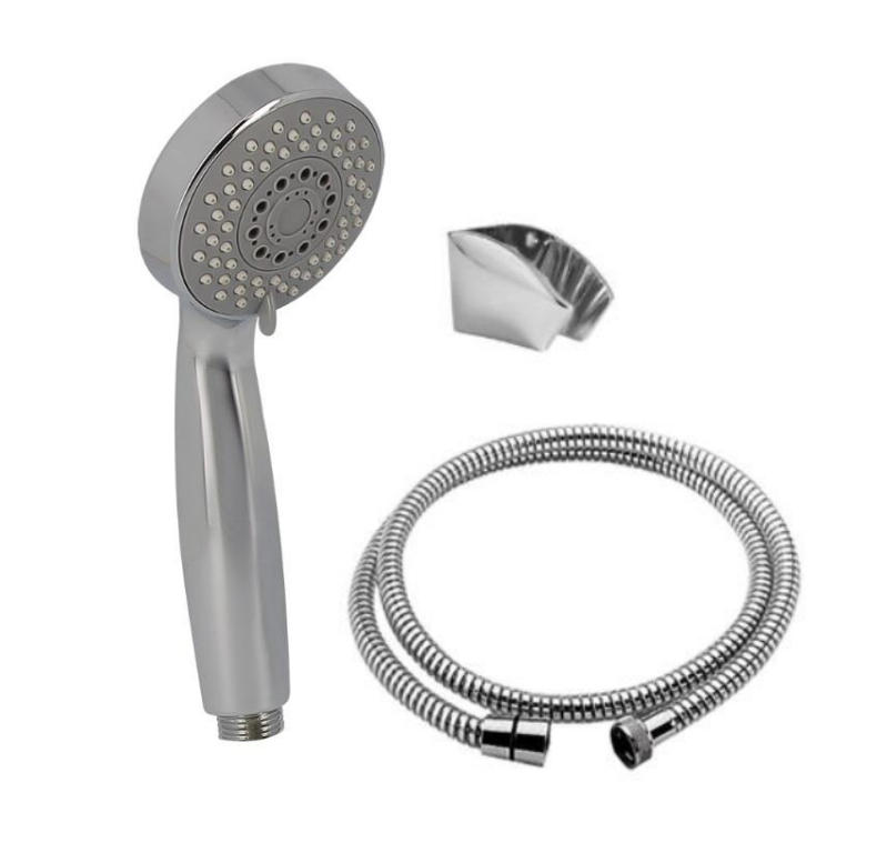 LISA 3 jets chrome shower set with 1.75 m hose and support