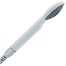 White PVC Colibri hand shower, 1 jet, diameter 70mm - Valentin - Référence fabricant : 92070000100