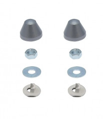 Jeu de cache-boulons gris, 2 pièces