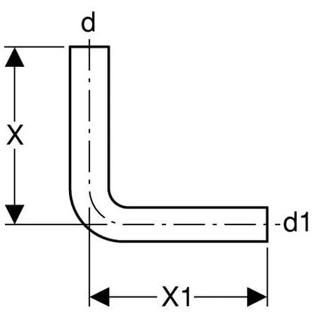 Single flush elbow for low flush