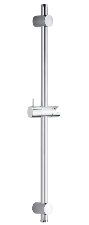 Shower bar diameter 25 mm, variable distance between centers, with adjustment wedge, stainless steel