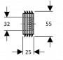 Geberit lipafdichting voor toiletbeugel 32/55 mm diameter