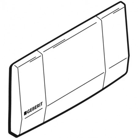 Plaque de commande Geberit Highline, rinçage interrompable, acier inoxydable brossé