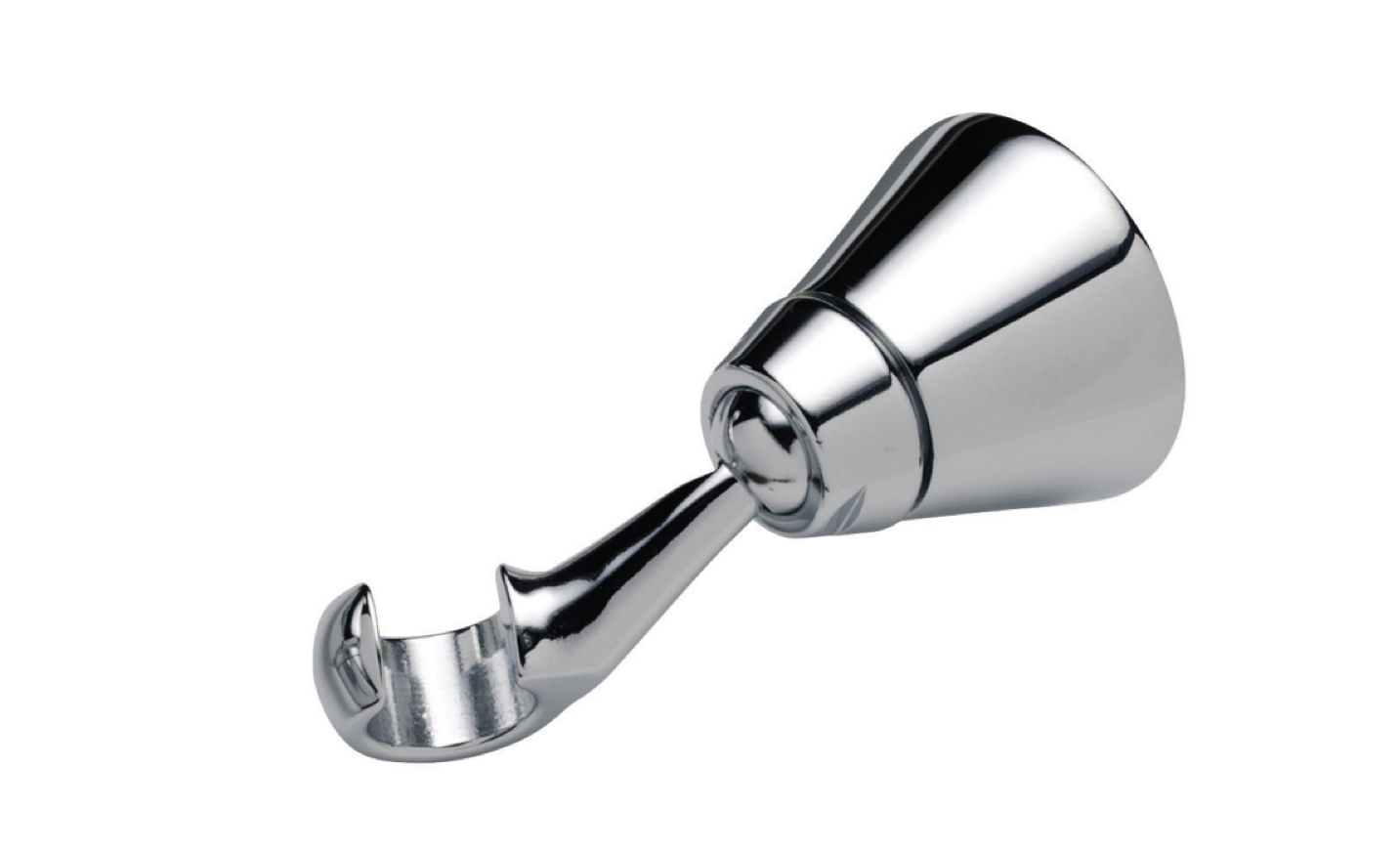 Wall-mounted shower holder with ball joint, chrome-plated brass
