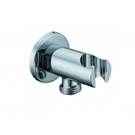 Wall-mounted shower holder, rose included, chromed metal - Valentin - Référence fabricant : 99750000000