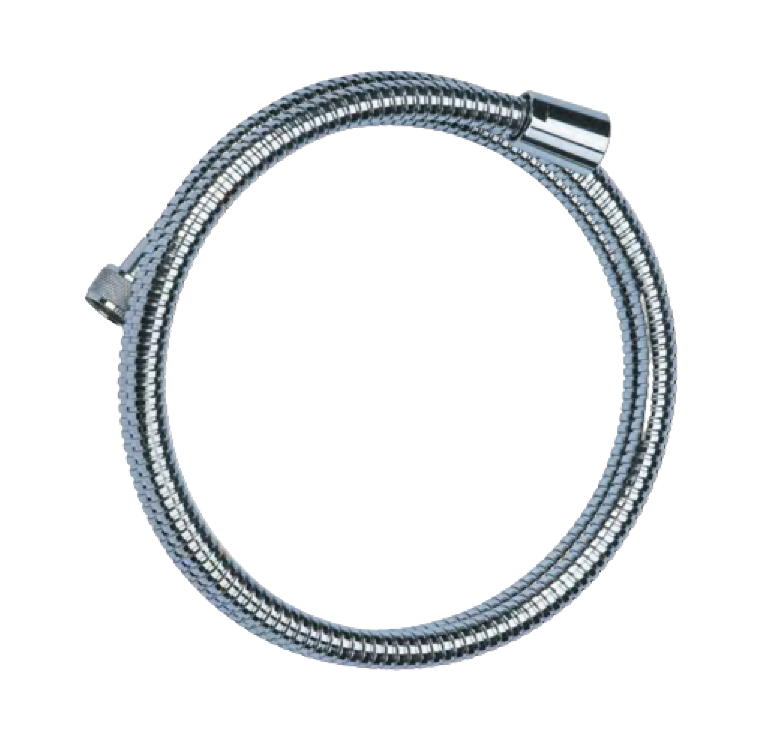 Extensible shower hose 1.50 m to 2 m, universal, high resistance, chromed brass