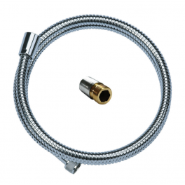 Universal kitchen hose 1,50 meter, high resistance, chromed brass - Valentin - Référence fabricant : 89660000000