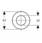 Geberit afdichting spoelmechanisme, 63 x 32 mm, 818.109