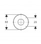 Geberit spoelmechanisme pakking voor inbouwreservoir, 63x23 mm, 891.015