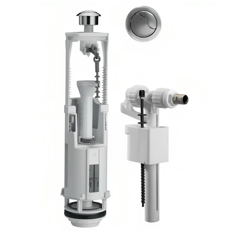 Mecanismo de descarga de cisterna WC completo OPTIMA S doble volumen con válvula de flotador 95L