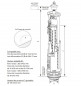 Mecanismo de descarga de cisterna completo OPTIMA S doble volumen con válvula de flotador 95L