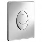 Chroom plaat met 2 knoppen