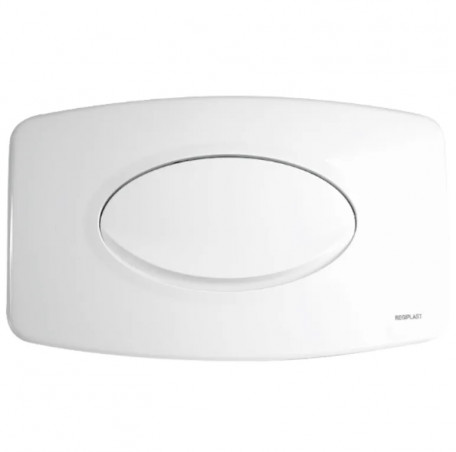 Plaque de commande réservoir WC encastré Regiplast simple volume, blanche