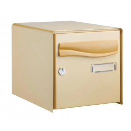 Cylindrical mailbox ptt lily, 2 faces beige - Decayeux - Référence fabricant : 390245