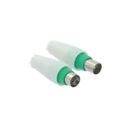 Set of 2 straight TV coaxial plugs 9 mm, 1 male and 1 female - évoé - Référence fabricant : 282757