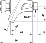 Presto 504 15x21 warmwater wastafelkraan voor wandmontage