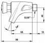 Presto 504 12x17 koud water wastafelkraan voor wandmontage