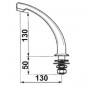 Vaste uitloop 130 mm