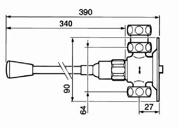 Commande fémorale Presto 712, 390 mm