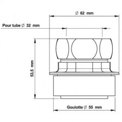 Nipplo 55 per Presto flash/XL/EYREM D32 - G35