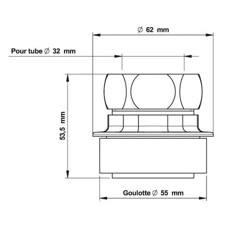 Nipplo 55 per Presto flash/XL/EYREM D32 - G35