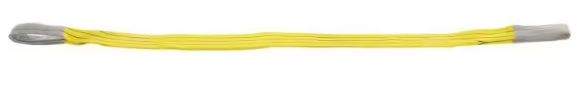 Flat sling in yellow polyester, length 3 meters