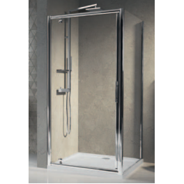 Paroie de douche, porte pivotante H.160 cm L.60 à 66, verre transparent - Novellini - Référence fabricant : LUNESGSP60-1D