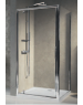 Paroie de douche, porte pivotante H.160 cm L.60 à 66, verre transparent