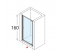 Paroie de douche, porte pivotante H.160 cm L.60 à 66, verre transparent - Novellini - Référence fabricant : NOVPOLUNESGSP60-1D