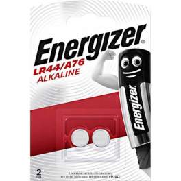 Button cell battery LR44 A76 V13GA Alkaline 1.5V, pack of 2 batteries. - ENERGIZER - Référence fabricant : EA76