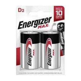 Battery D LR20 1.5V Alkaline Max, pack of 2 batteries. - ENERGIZER - Référence fabricant : EMXLR20