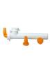 Raccord blanc horizontal 2 sorties diamètre 40mm, pour prises machine à laver ou lave vaisselle.