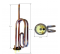 RHONELEC immersion heater (without anode or gasket) - 2200W - Chaffoteaux - Référence fabricant : STAR5407070