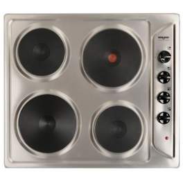 Electric hot plate, 4 burners, stainless steel, 580x510 mm - Frionor - Référence fabricant : TEX604