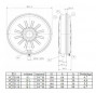 Platte ronde vaas diameter 38 10L