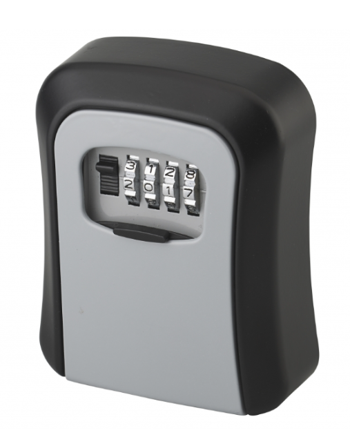 Caja de llaves de combinación, 4 dígitos, 40x94mm, acero, negro